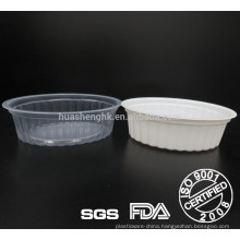 pp disposable elliptical microwave plastic tray with lids